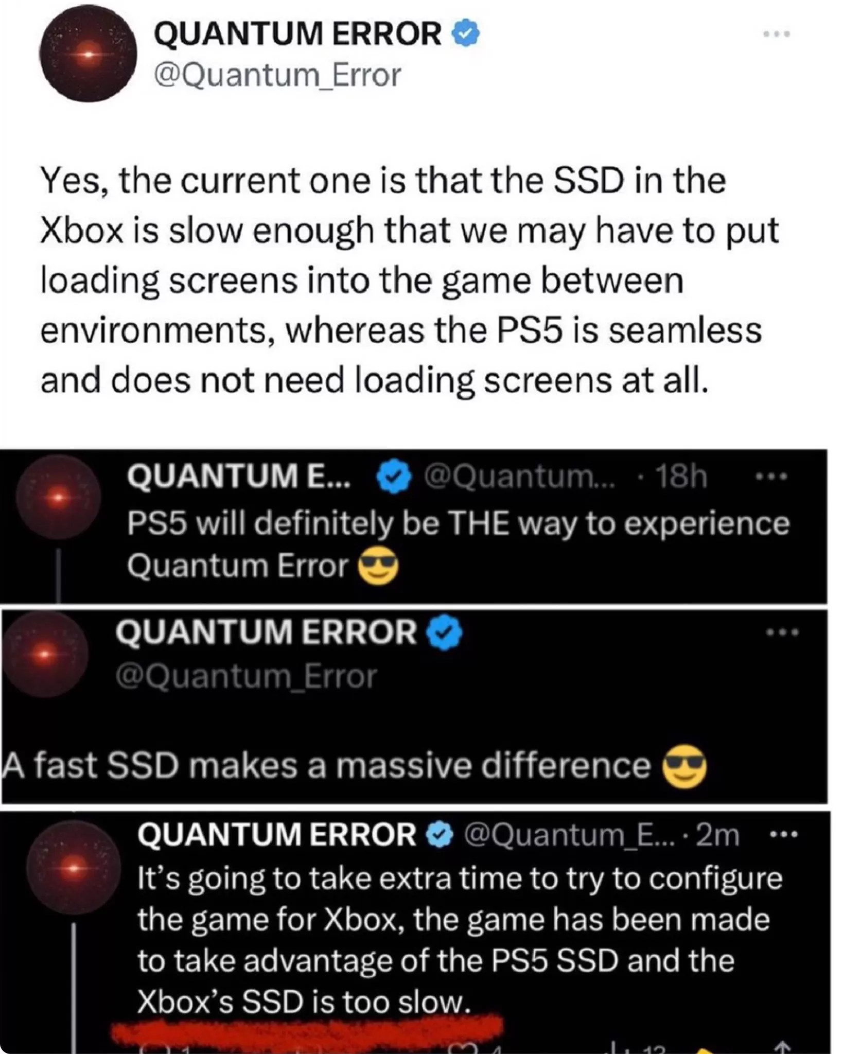 Quantum Error SSD PS5