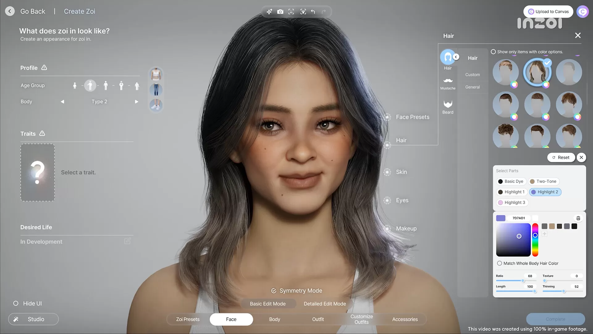 inZOI Character editor 2