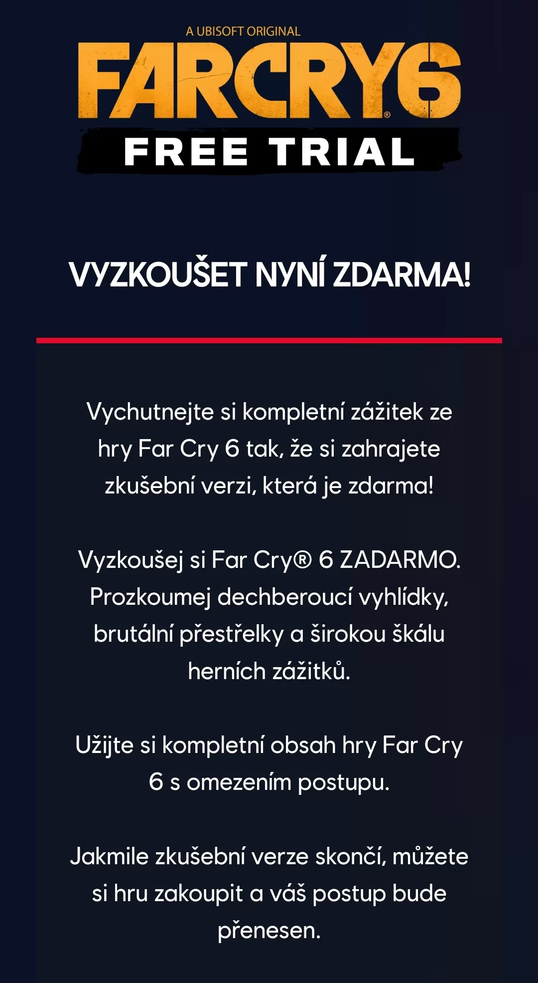 Far Cry 6 zdarma na stiahnutie