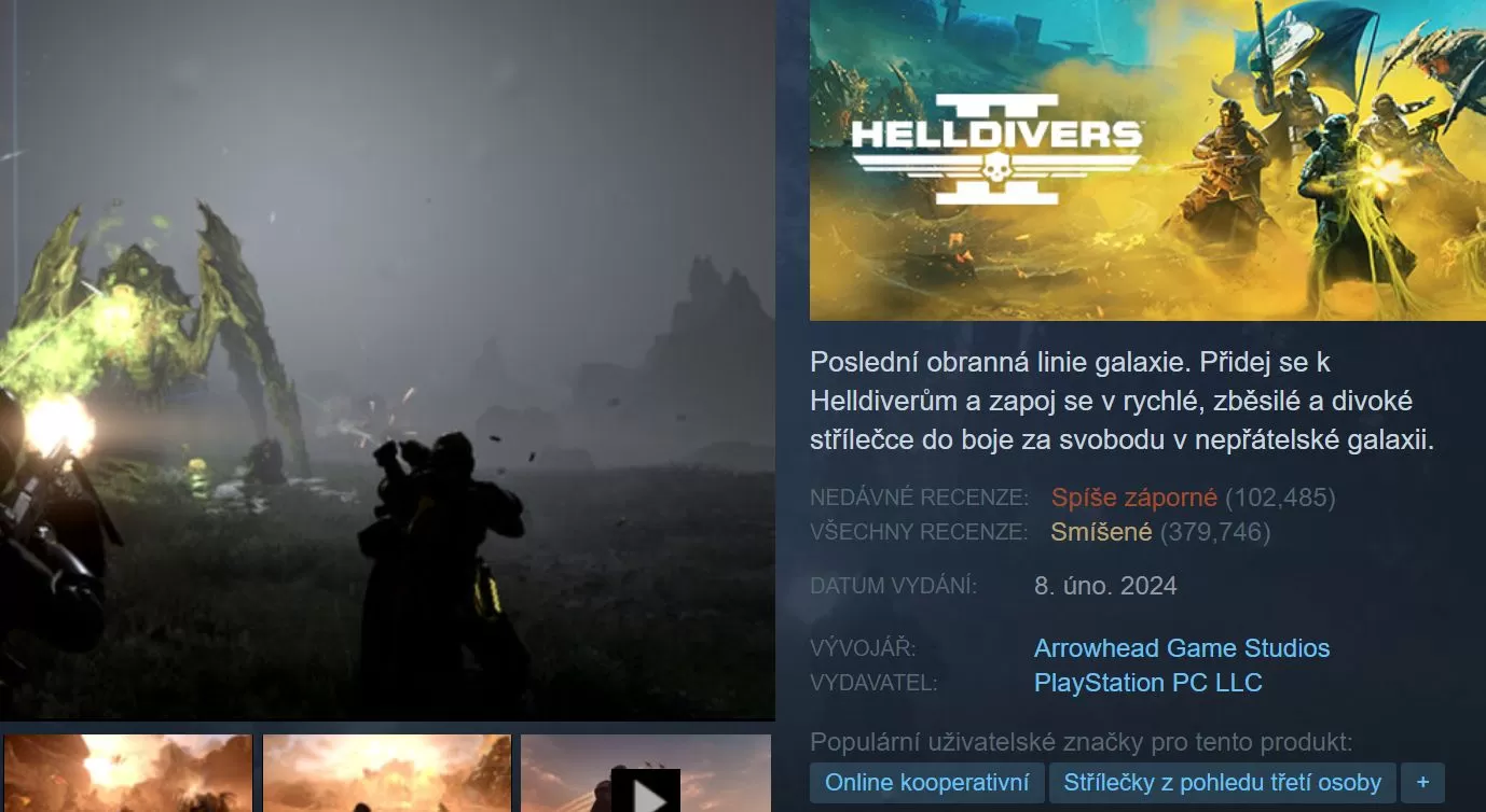 Helldivers 2 recenzie steam