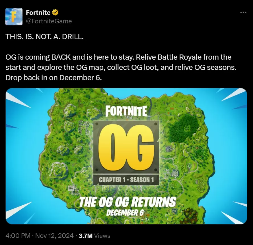 fortnite og X twitter 2024