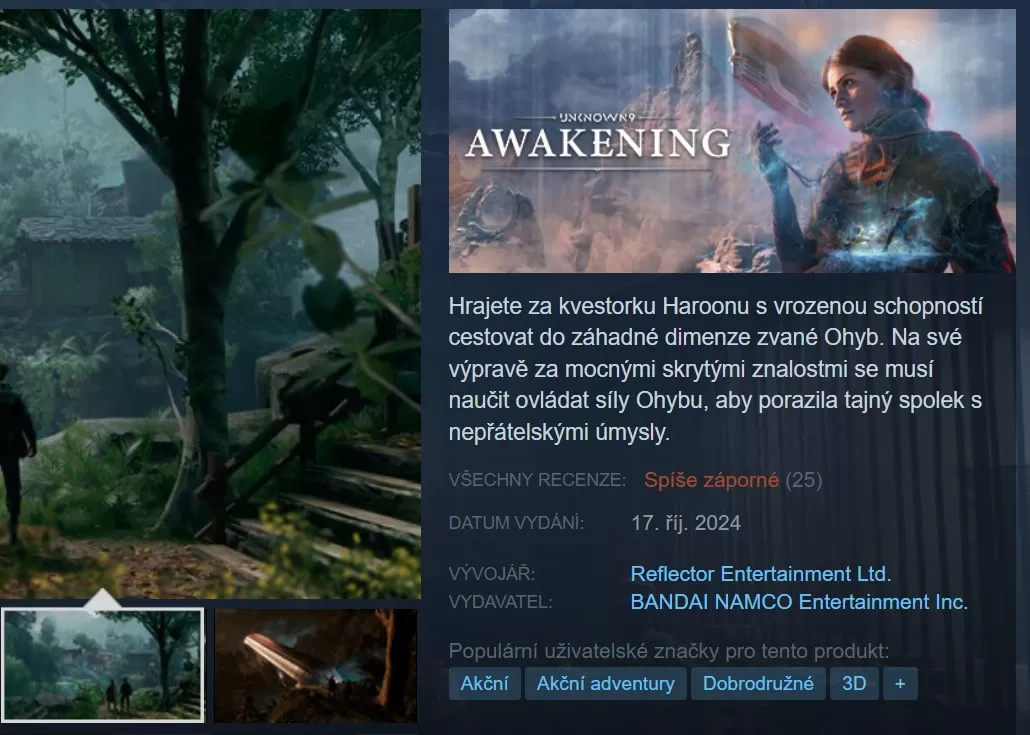 Unknown 9 Awakening recenzie steam