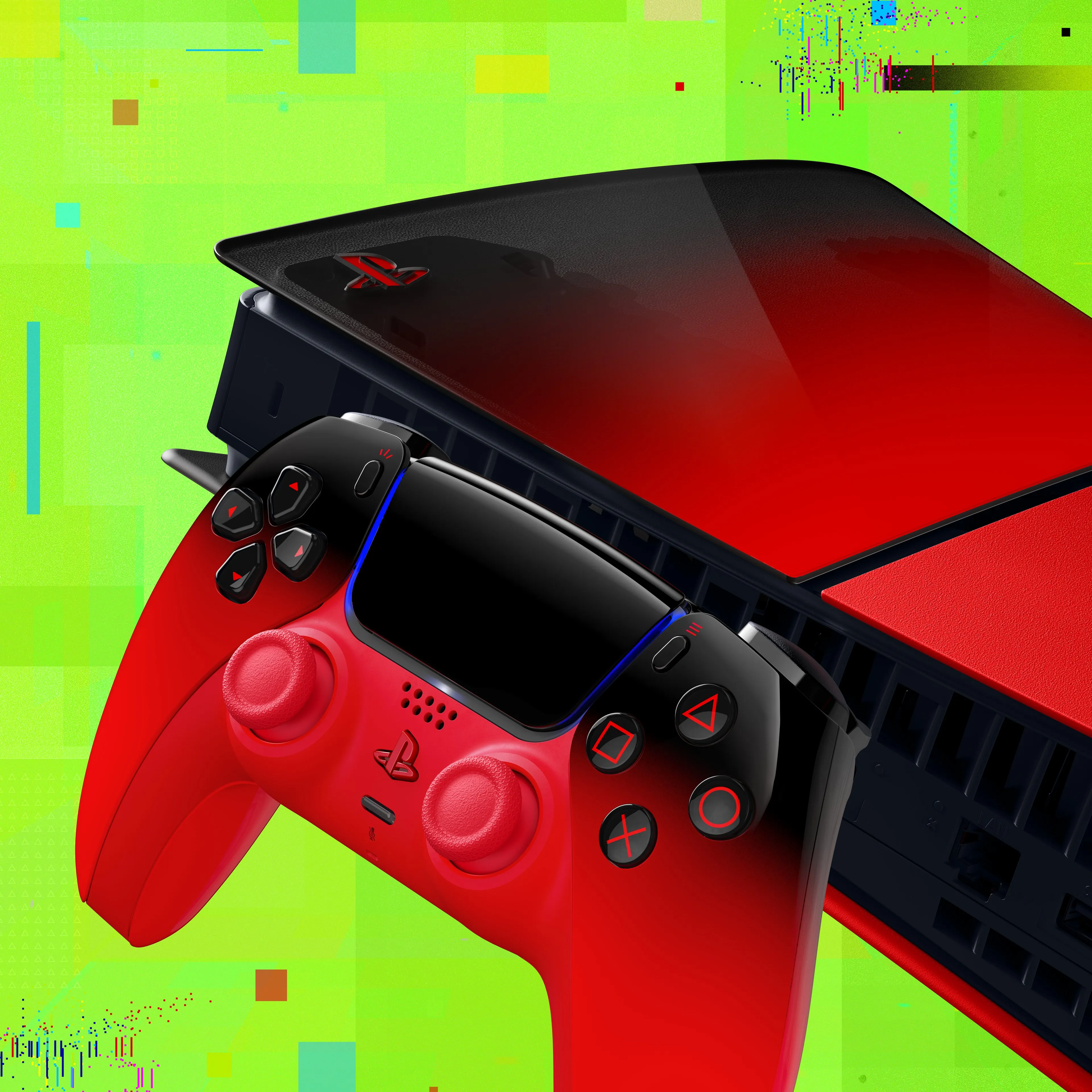 PlayStation Hyperpop red