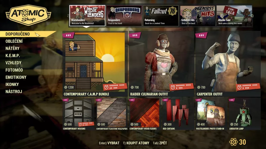 Fallout 76 Če&scaron;tina Steam 01