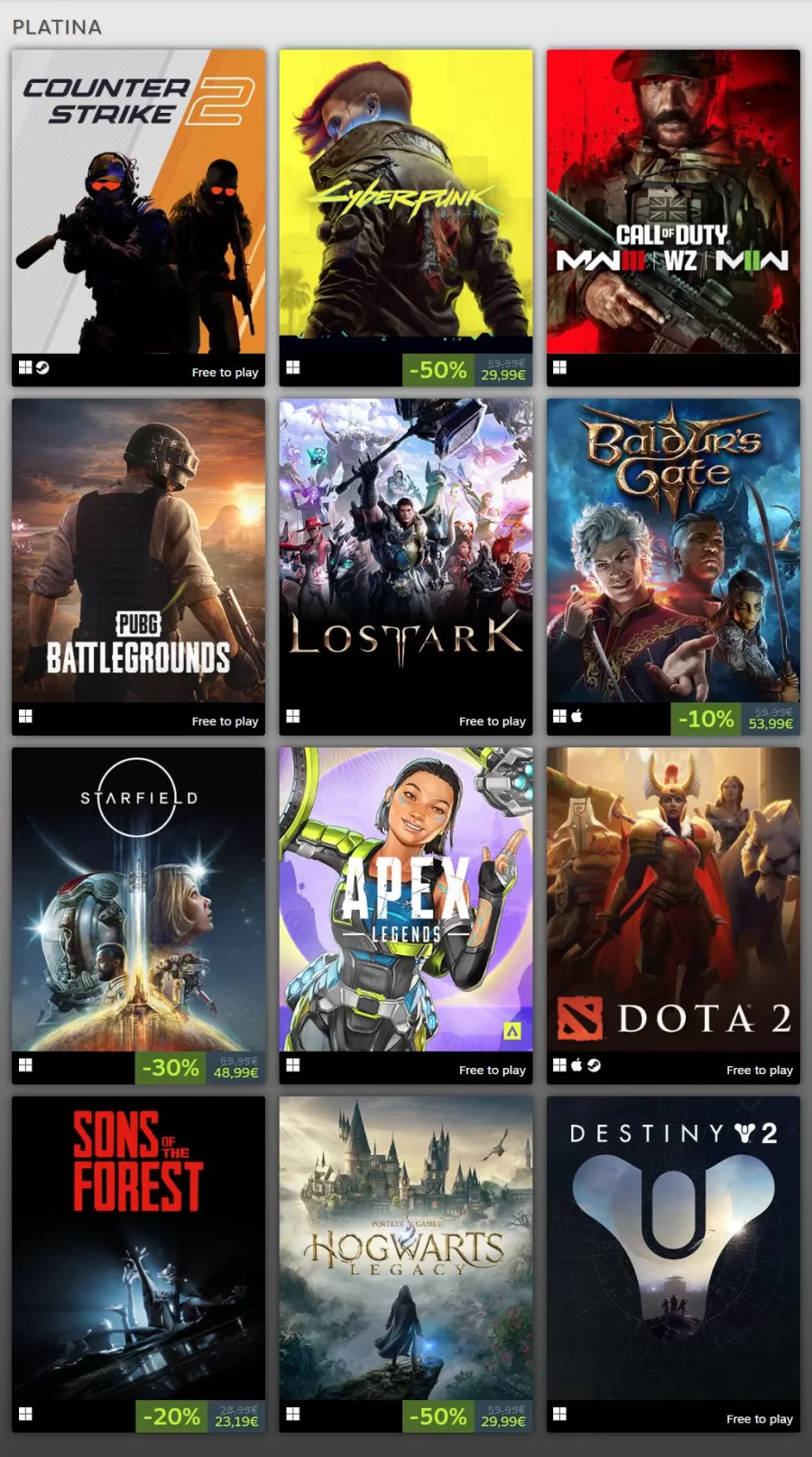 Steam Najpredavanej&scaron;ie hry 2023