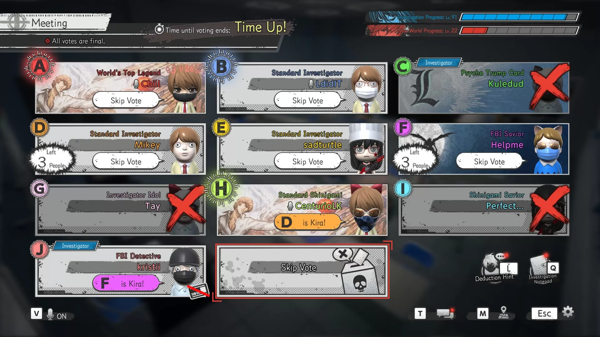 Death Note Killer Within voting