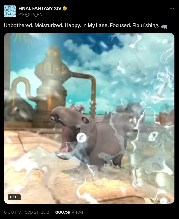 Twitter final fantasy xiv Moo Deng