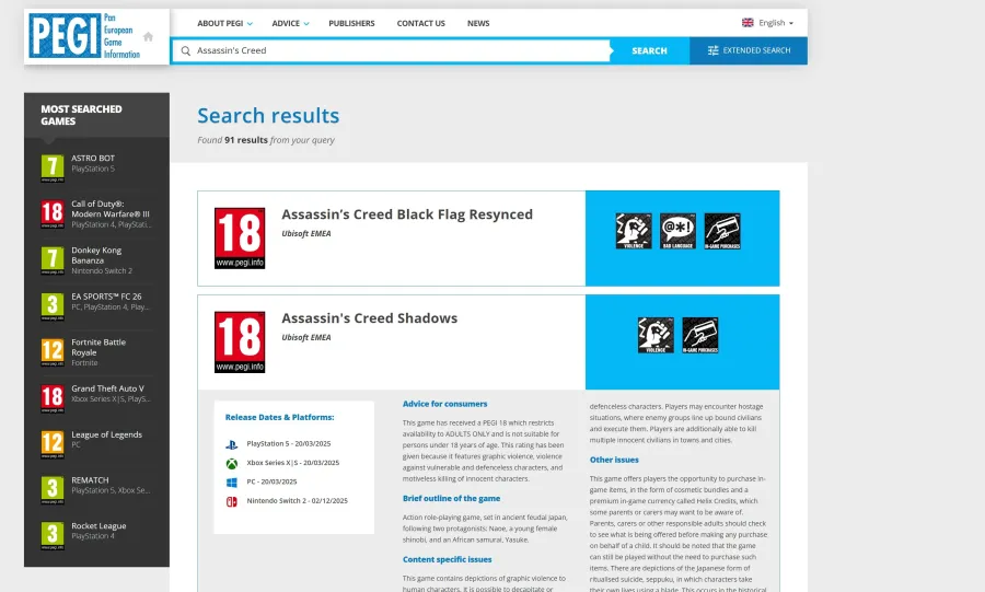 Assassin's Creed Black Flag Resynced PEGI