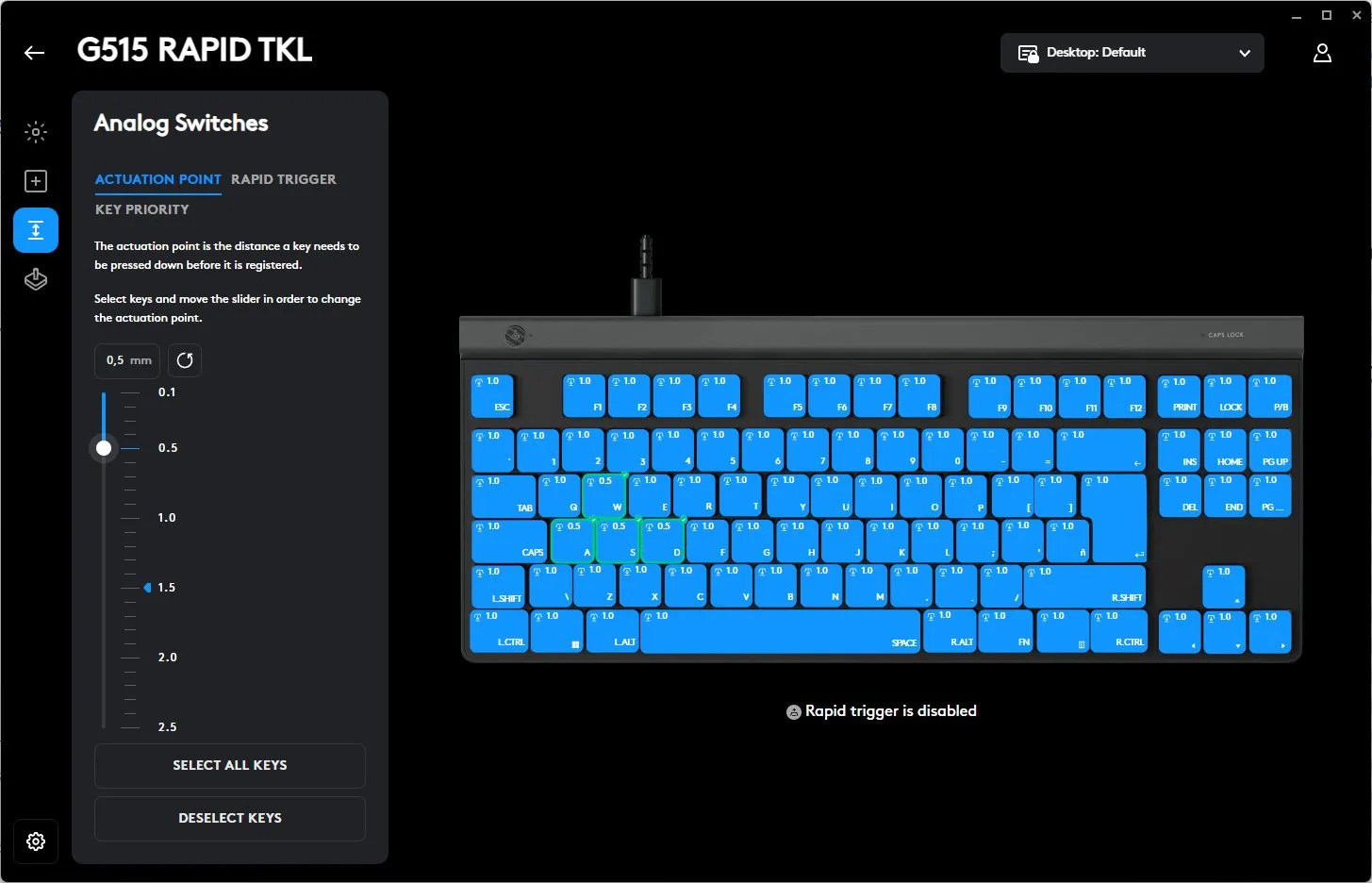 Logitech G515 RAPID TKL Software 1