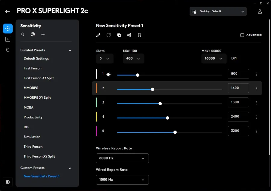 Superlight 2c Logitech Software 3