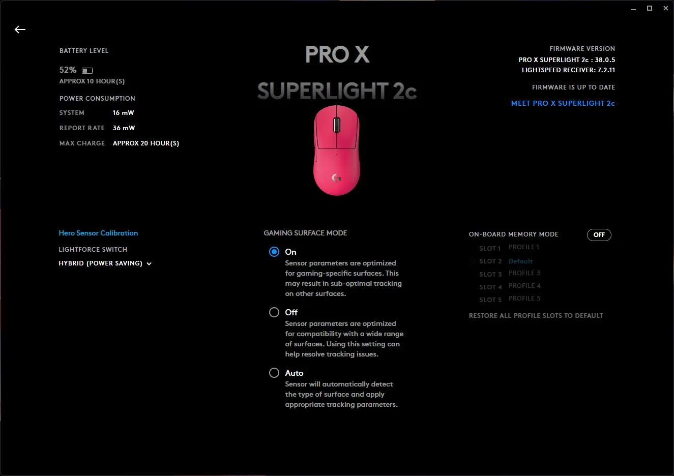 Superlight 2c Logitech Software 1