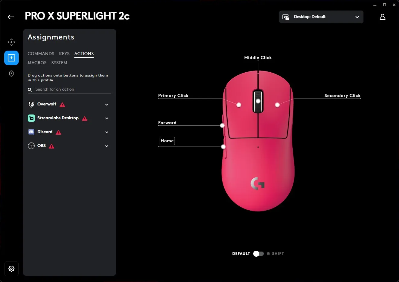 Superlight 2c Logitech Software 2