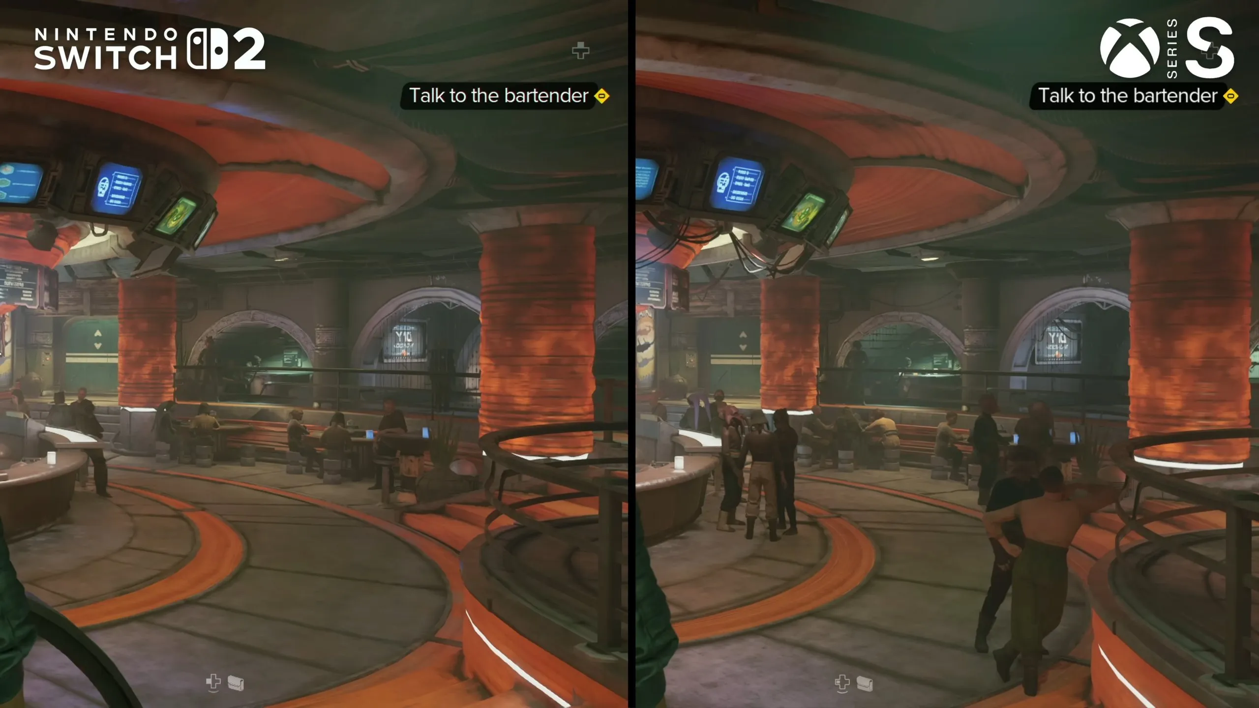 SW Outlaws Switch 2 vs Xbox Series S